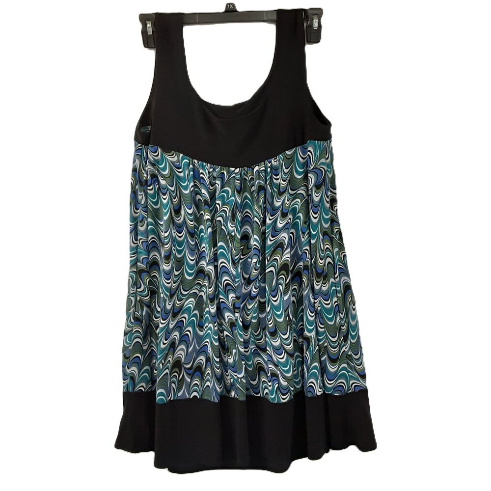 Dressbarn Dress Size 10 Sleeveless, Pullover Boho-Chic, Pockets Scoop Neck